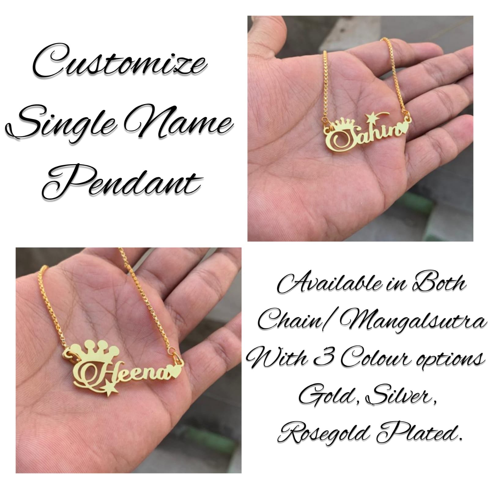 customized name pendent - happydeals4u.in