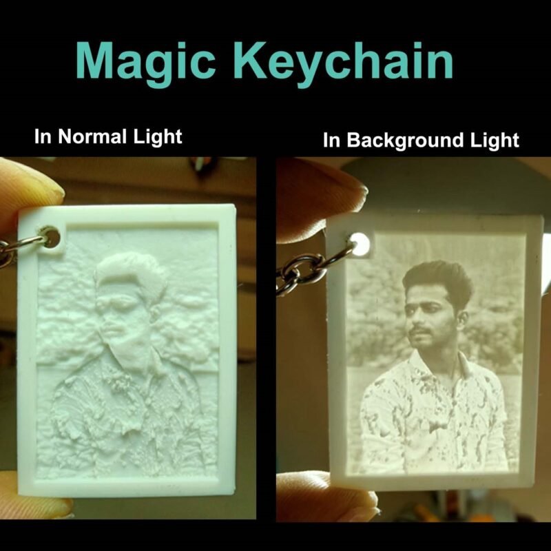 Lithophane Magic Photo Keychain