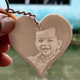 Heart Shaped Lithophane Keychain - Happydeals4u.in