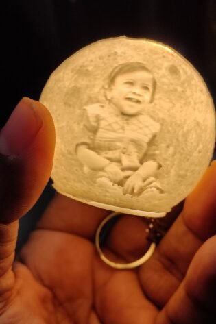 Customized Moon Keychain - Personalized Moon With Photo