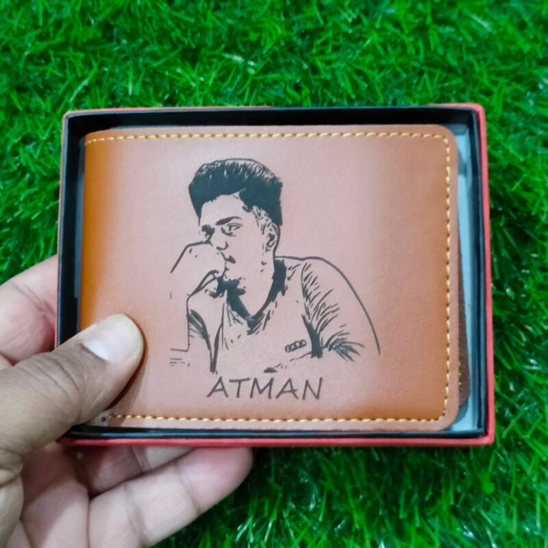 men's engraved wallet