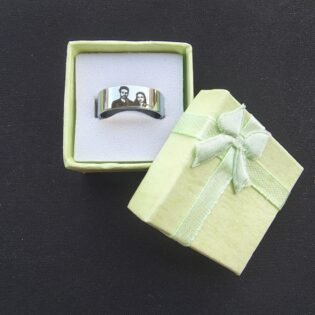 personalized photo engraved ring