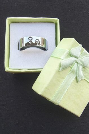 personalized photo engraved ring