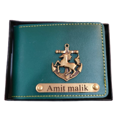 Customized Men Wallet With Name And Charm