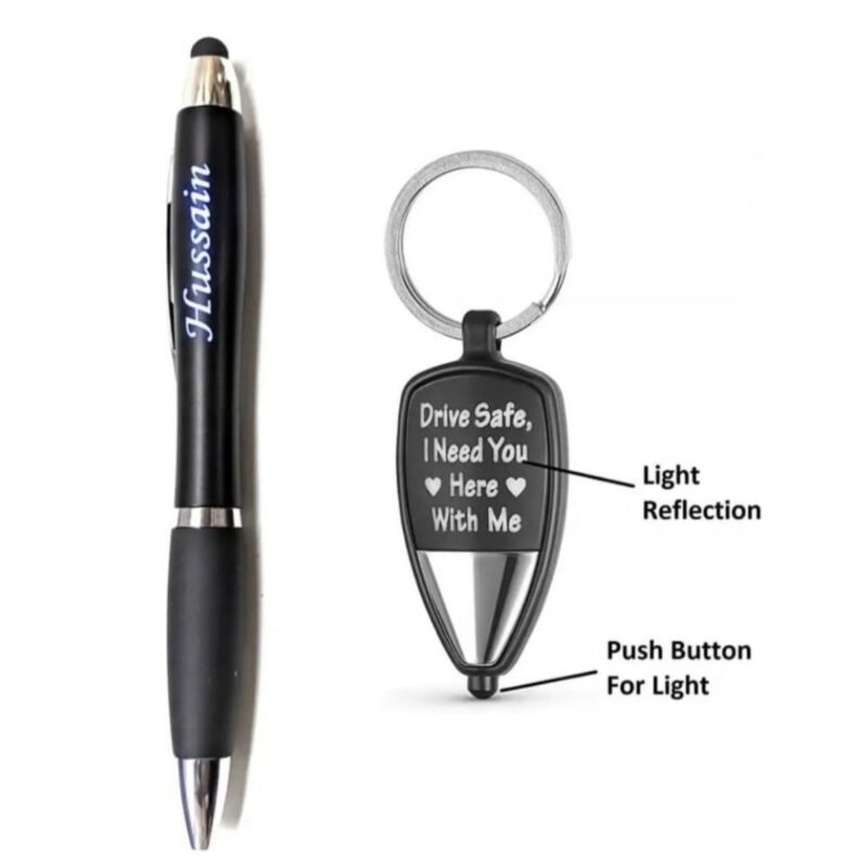led pen keychain combo