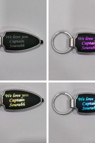 personalized led keychain with name