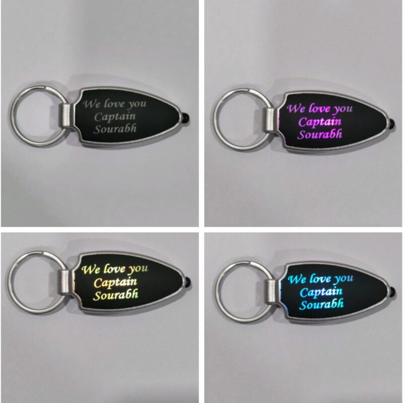 personalized led keychain with name